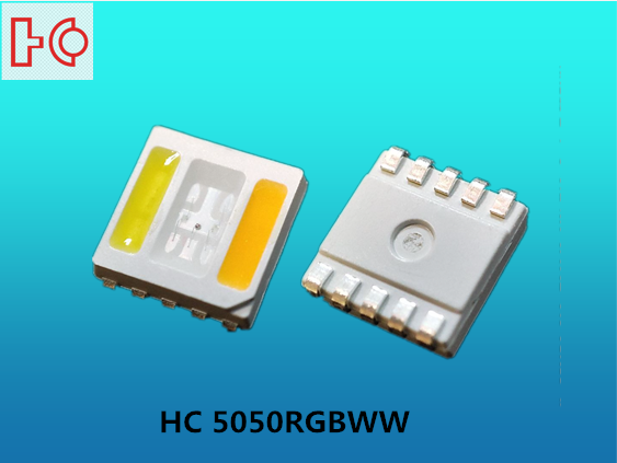 5050rgbww灯珠红绿蓝正白暖白五合一全彩贴片5050五芯美容led灯珠