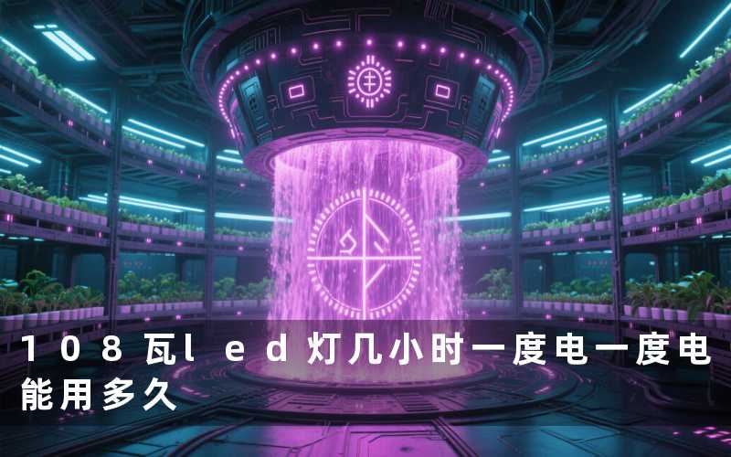 108瓦led灯几小时一度电(一度电能用多久)