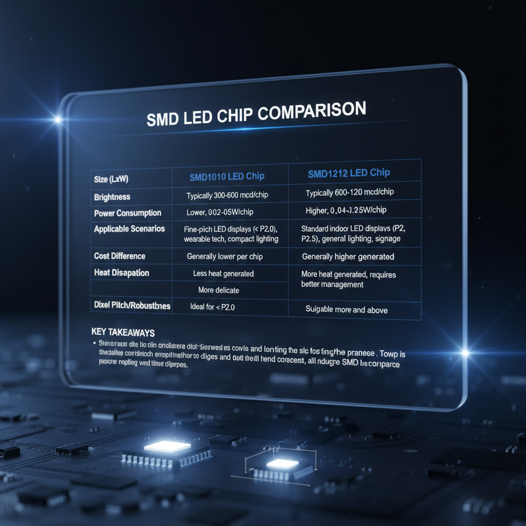 关键差异对比表，包括尺寸、亮度、功耗、适用场景和成本差异