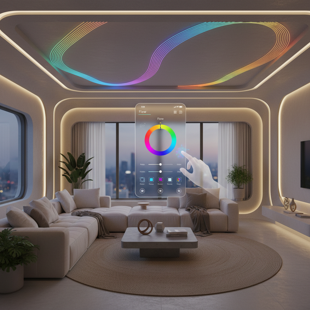 智能家居中的全彩IC灯珠:手机APP定制RGB氛围灯