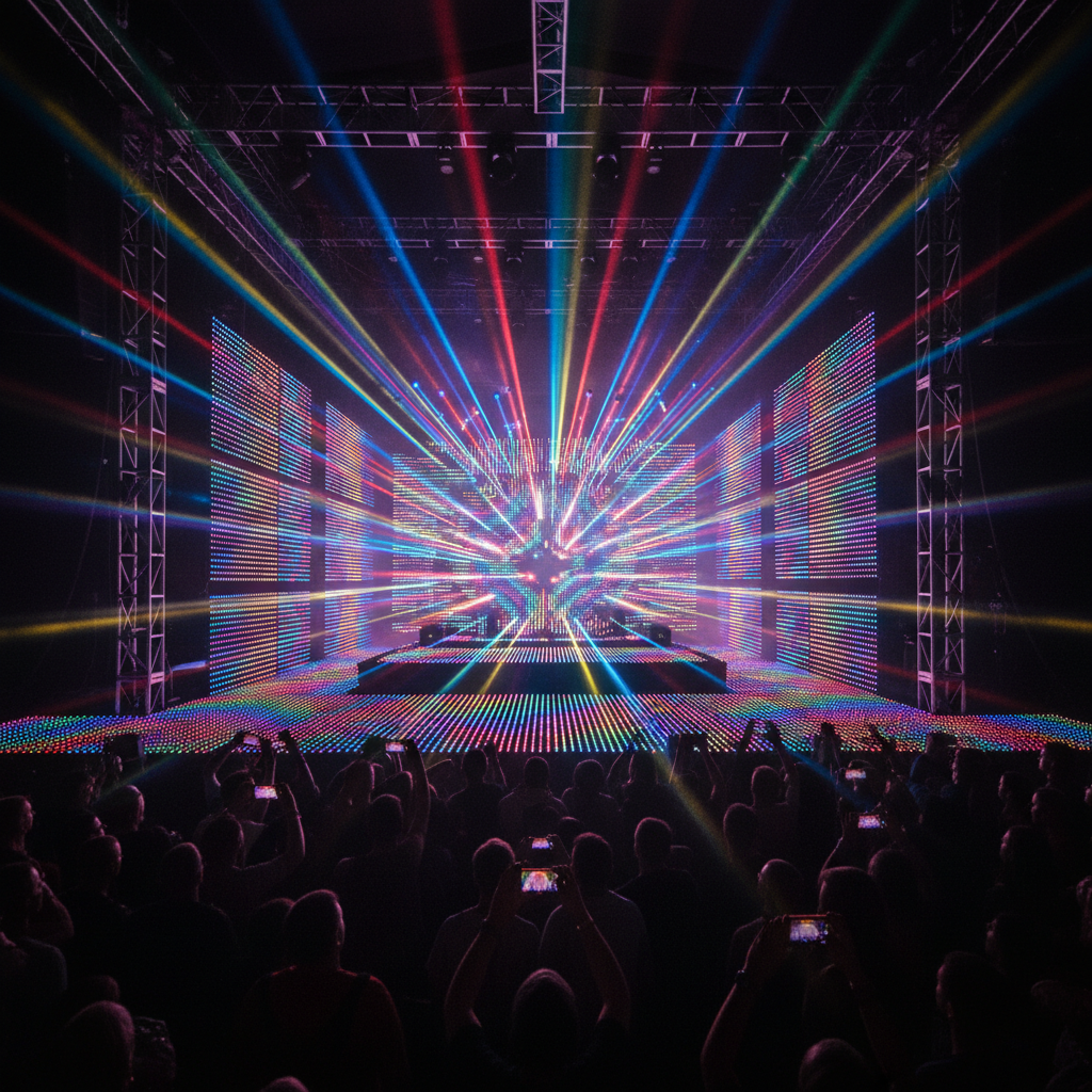 全彩IC灯珠在舞台上的应用:动态灯光秀与音乐律动