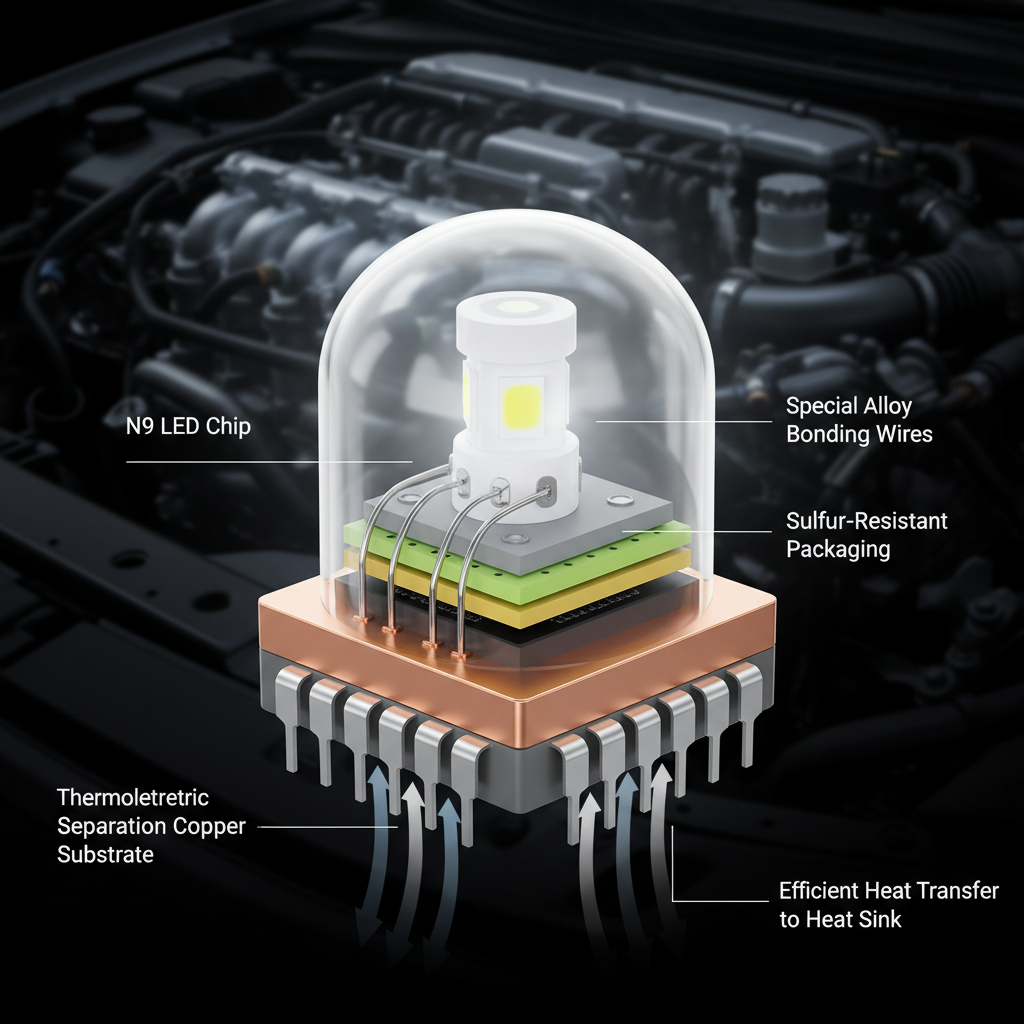 N9灯珠内部结构与散热技术详解图:揭示其超长寿命的关键