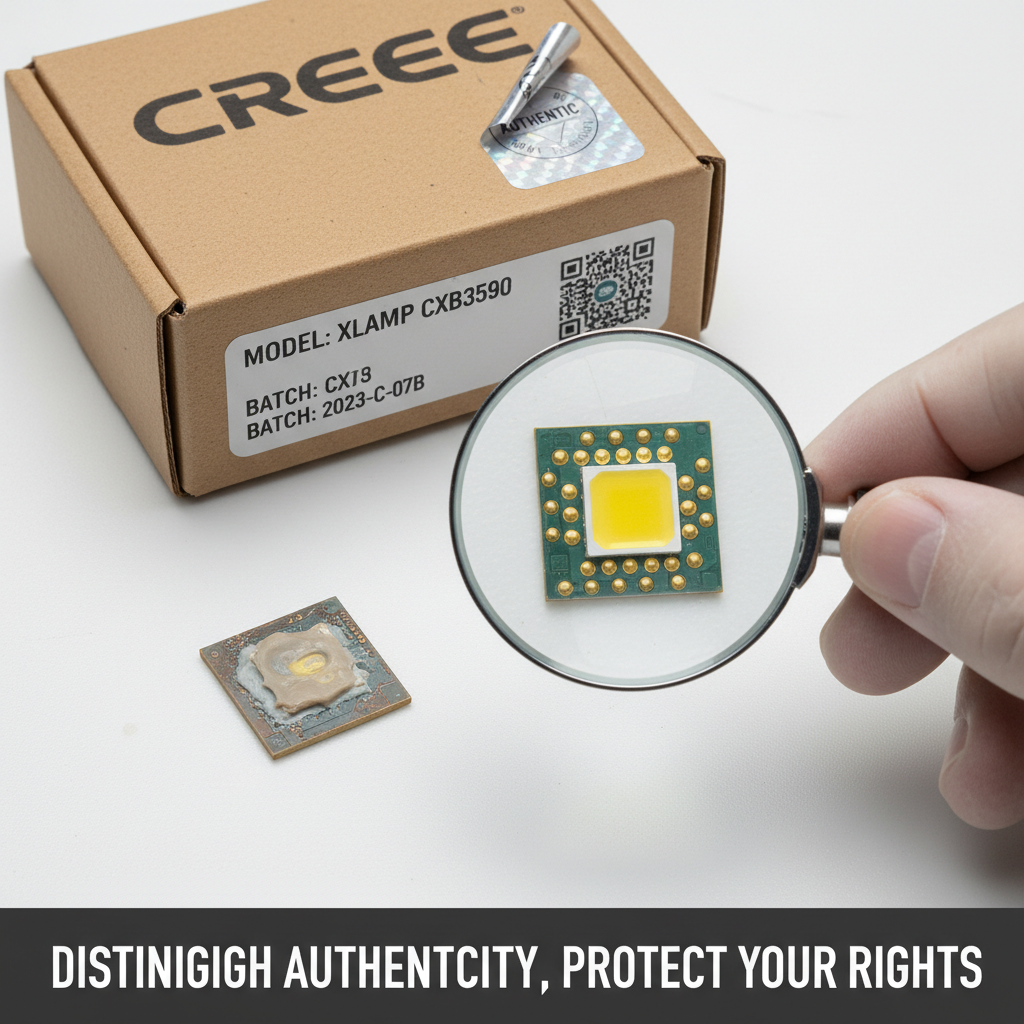 辨别科锐灯珠真伪,检查包装、防伪标签、外观和焊点细节