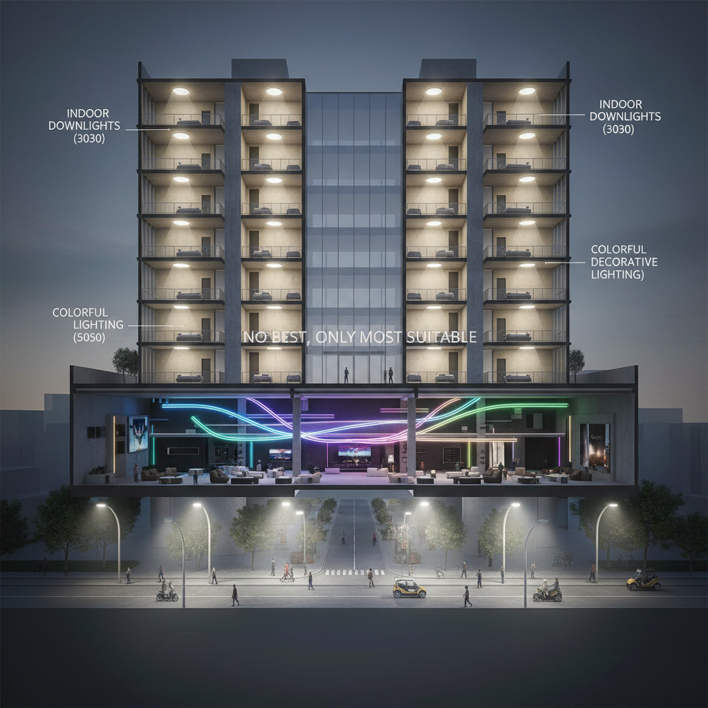 LED灯珠3030vs5050vs7070：技术参数、封装与应用场景深度解析