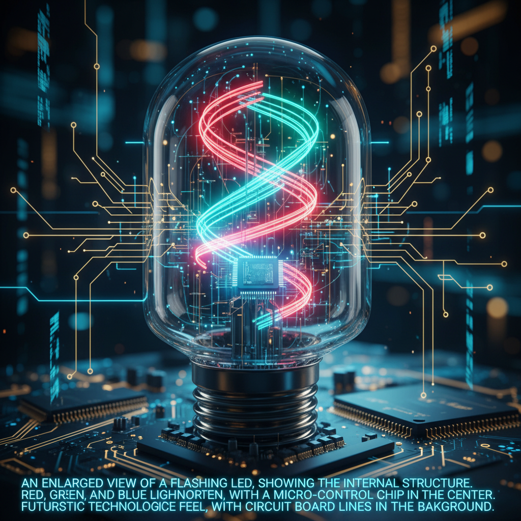 全彩IC灯珠内部结构:微型芯片控制RGB发光实现智能照明