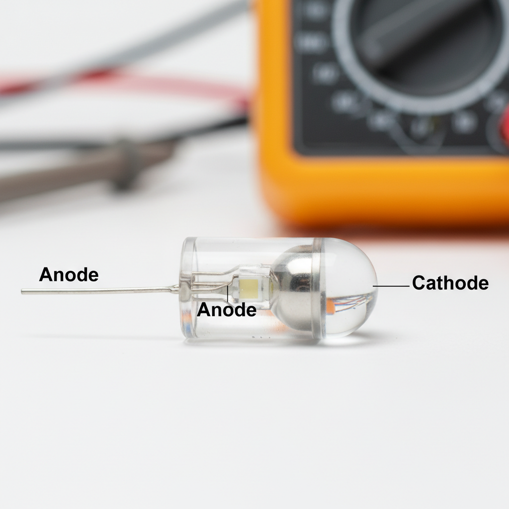 发光二极管(LED)实物正负极判断图解