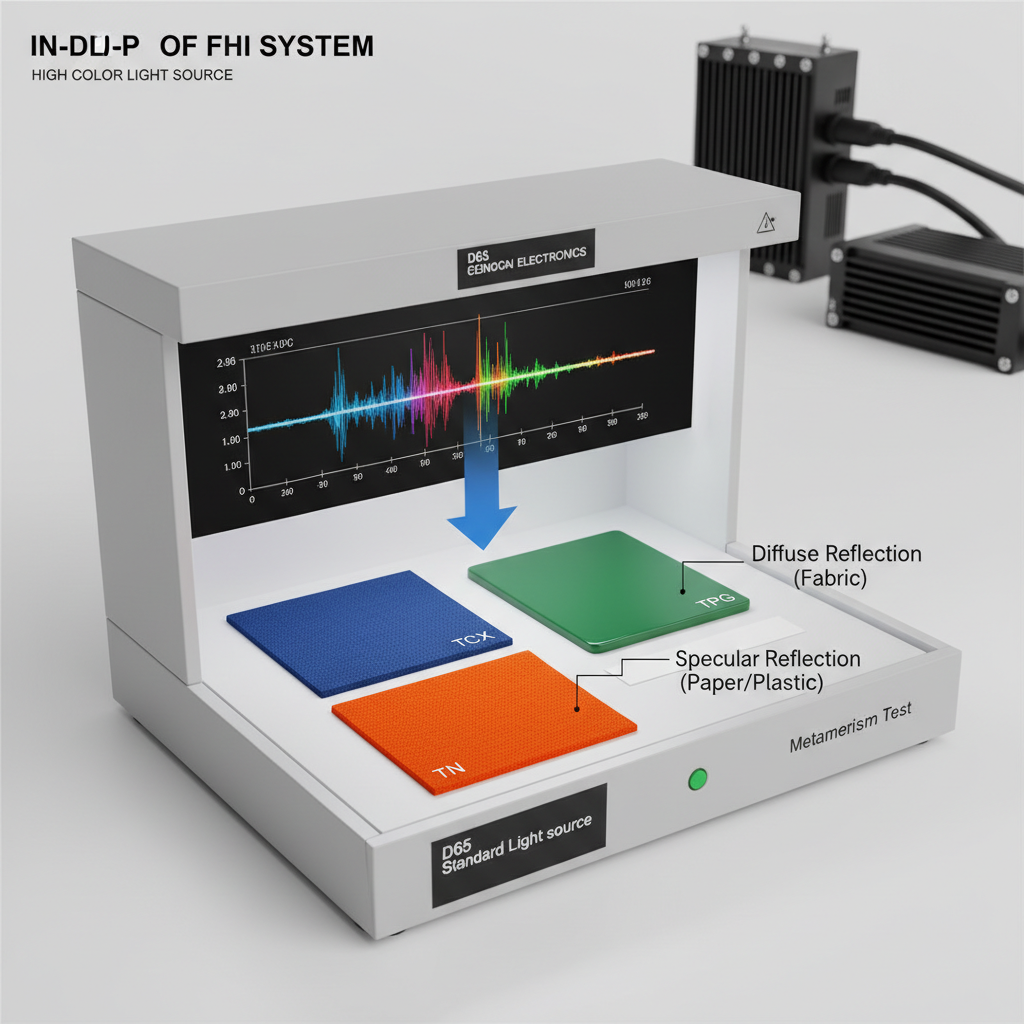 潘通FHI系统对色灯箱及D65标准光源测试