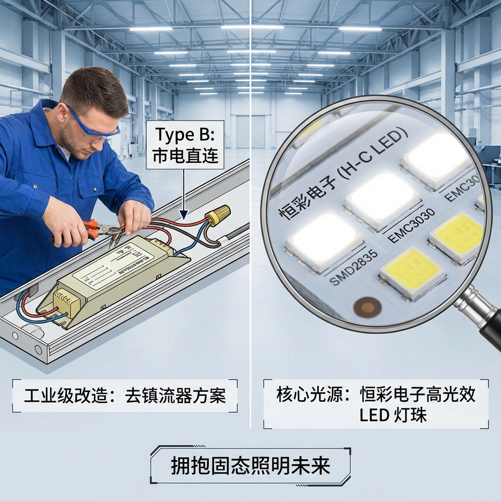 荧光照明电子元件全解：组成架构、电路原理与 LED 升级技术指南 (2026)