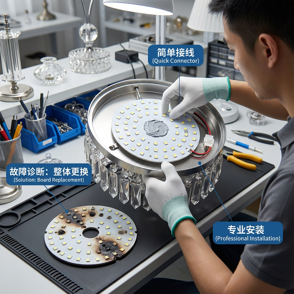 水晶灯的贴片是指什么？B端选型、维修与技术参数深度指南