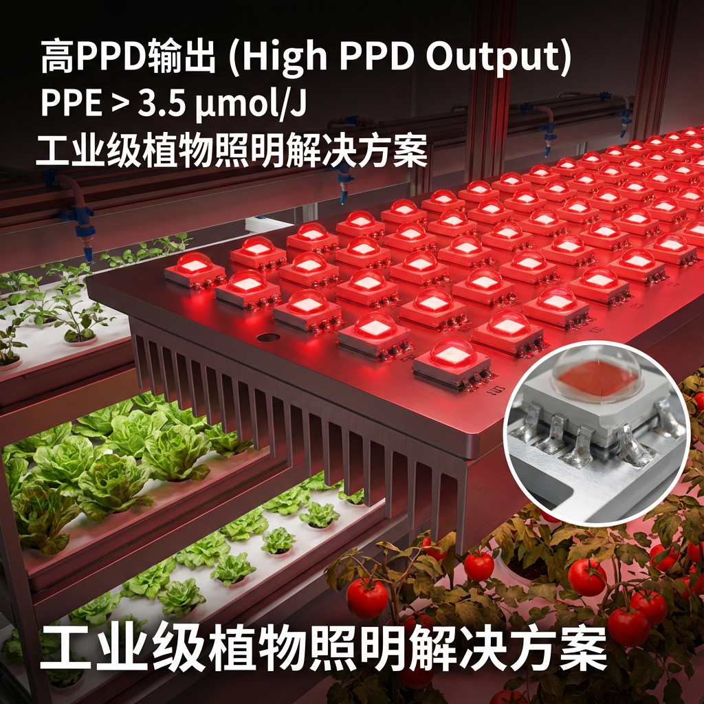 3535红光660nm陶瓷LED灯珠：高PPD植物照明核心器件全解析