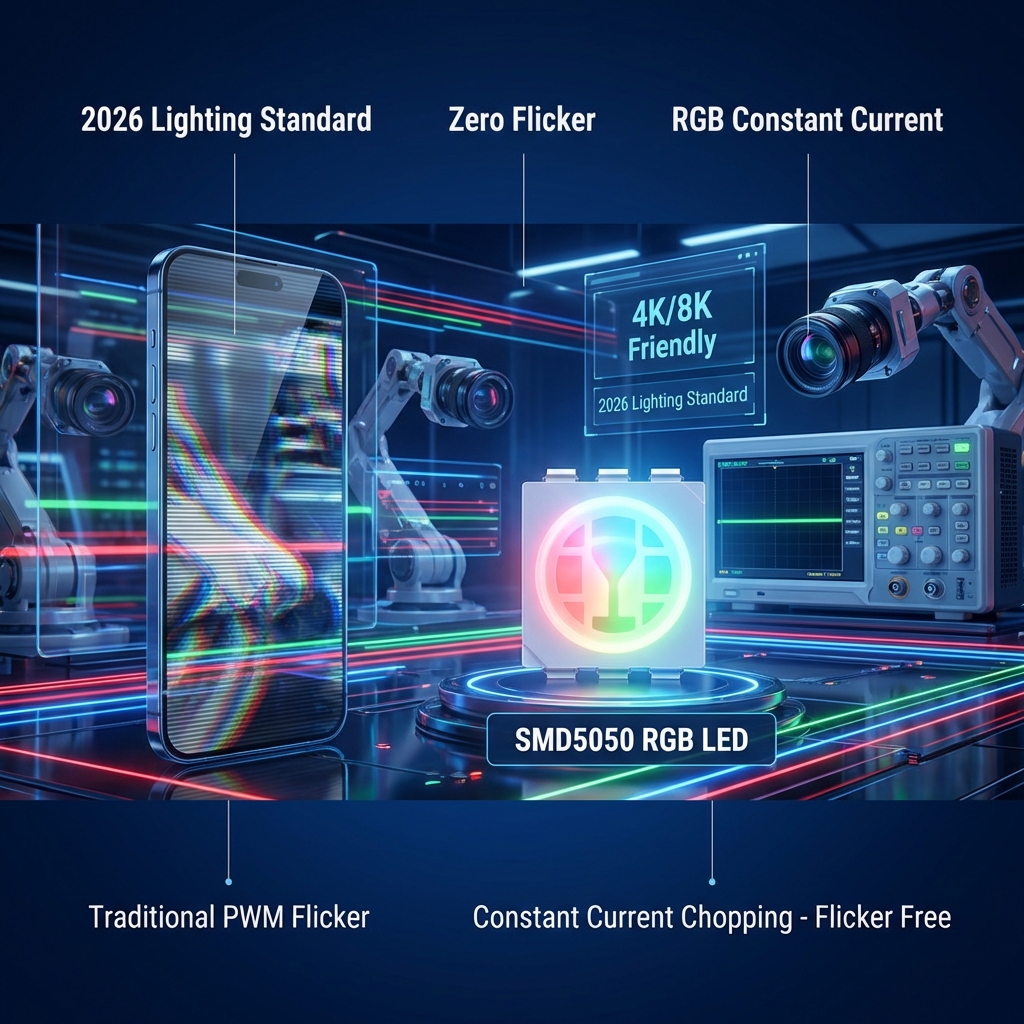 RGB恒流切波技术全解析：原理、去频闪方案与电路优化指南 (2026)
