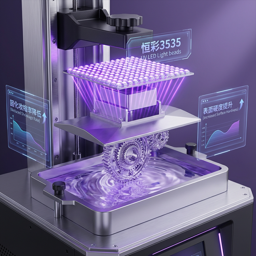 恒彩3535灯珠在SLA/DLP 3D打印机中应用实景渲染图