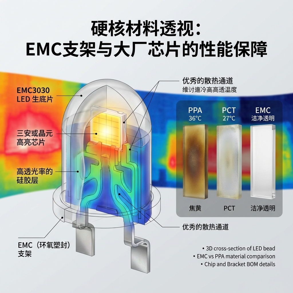 硬核材料透视：EMC支架与大厂芯片的性能保障
