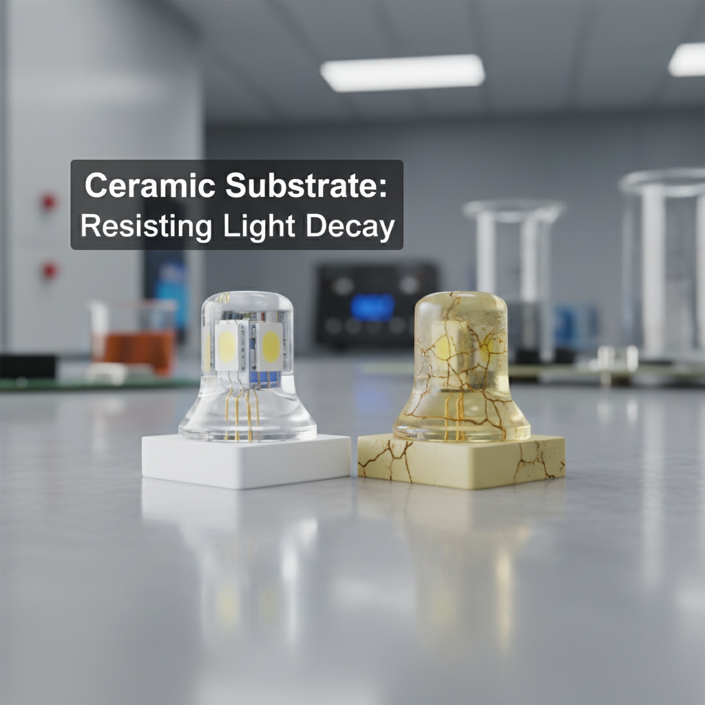 陶瓷基板LED 3535与传统塑料支架LED对比图：陶瓷基板拒绝光衰