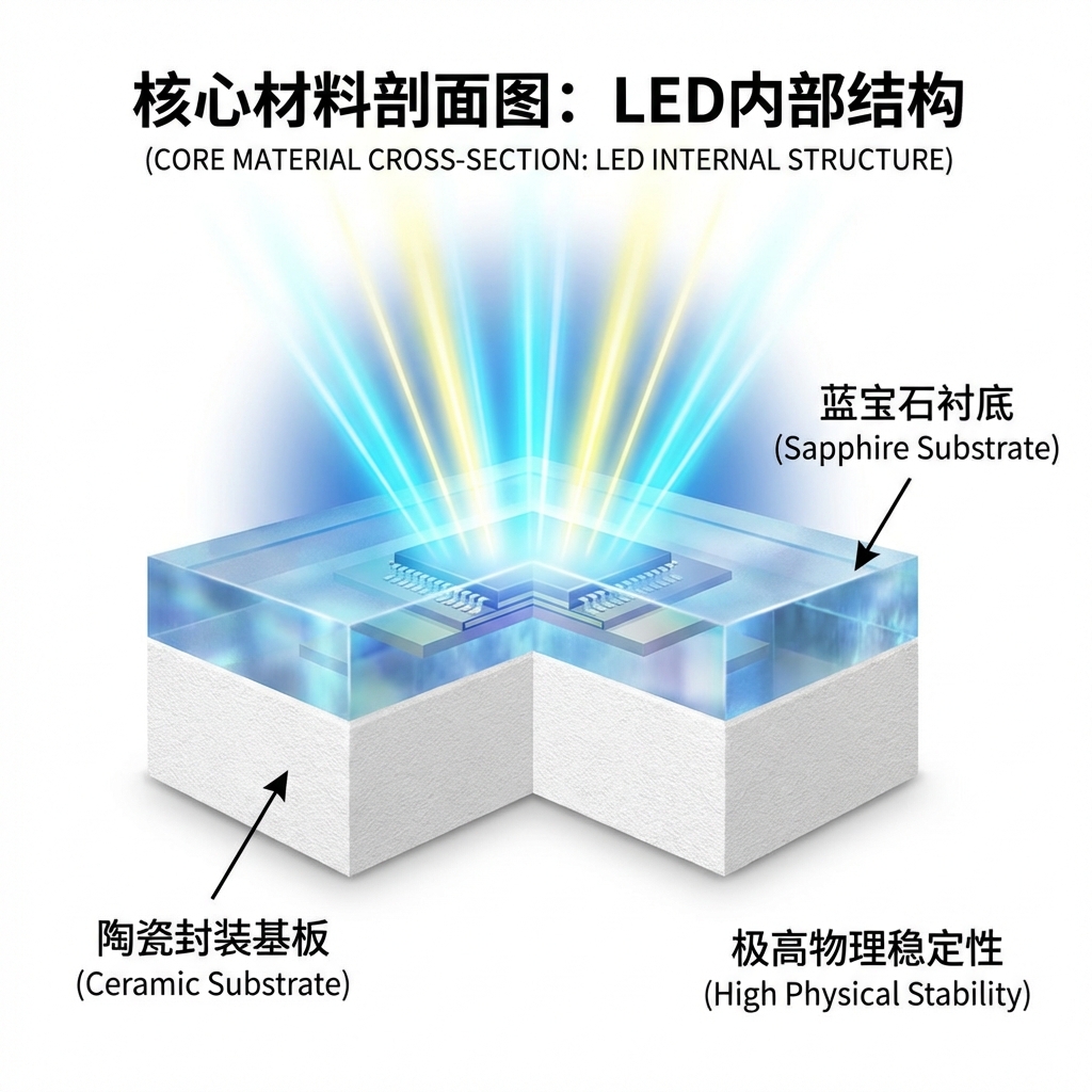 3535陶瓷3W大功率LED详解：宝石蓝与冰蓝色的植物照明应用与材料特性
