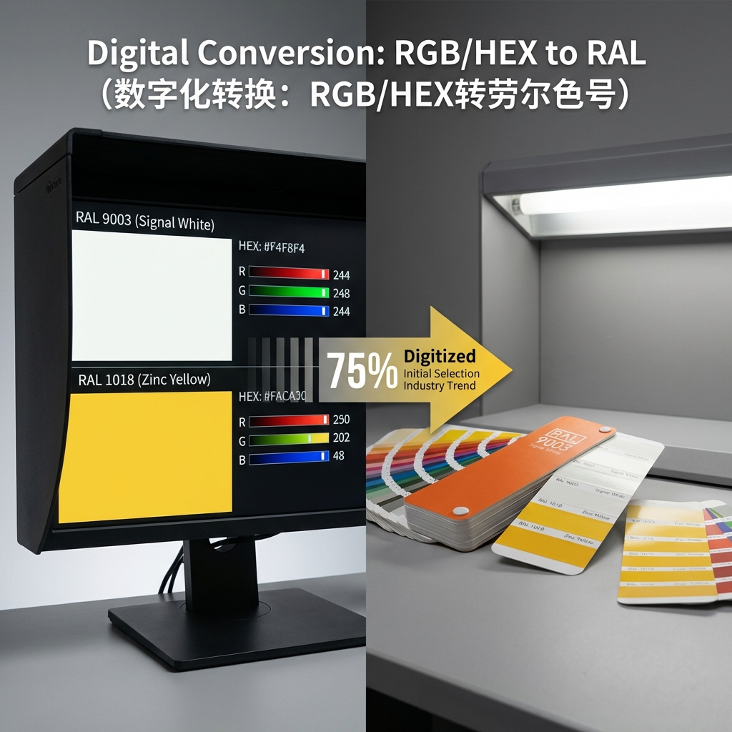 劳尔色卡色号对照表全指南：从电子版查询到工业级色彩调配与管理