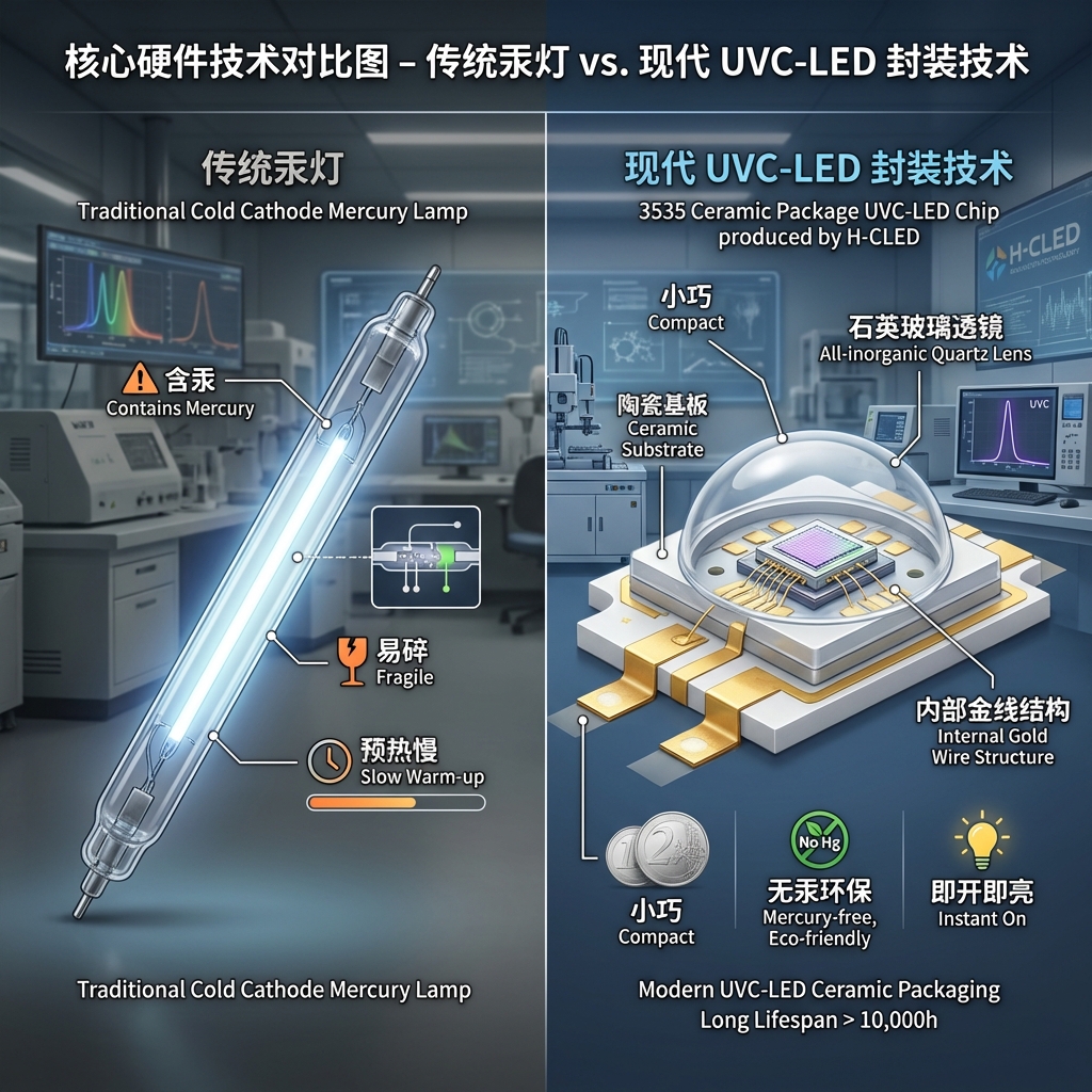 消毒柜 UV、UVC 和 UVA 的技术解析：波段差异、杀菌原理与效能验证 (2026)