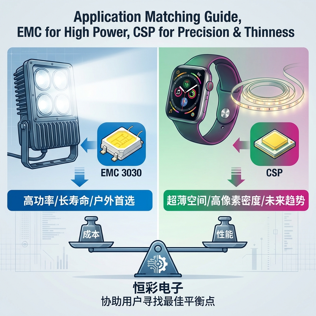 LED封装大揭秘：EMC与CSP技术哪个更适合你？专家带你选对灯珠