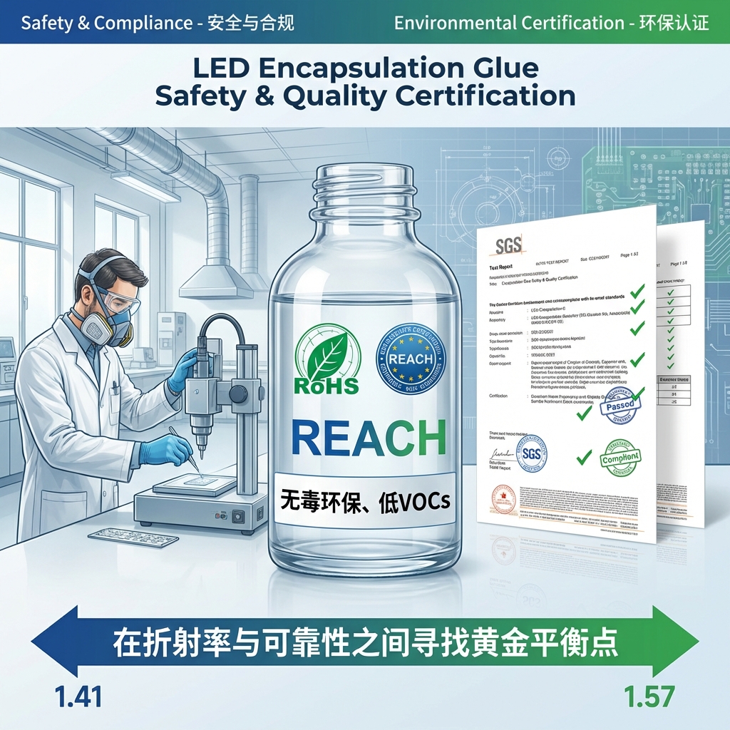 LED封装胶折射率与亮度关系解析：原理、材料对比与光效优化