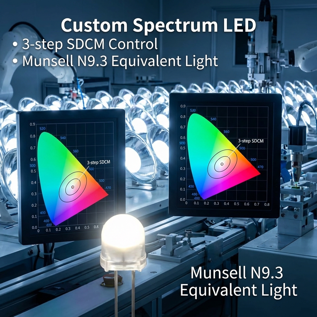 孟塞尔色N9.3对应的是劳尔哪种颜色？对照表解析与LED色彩匹配指南 (2026)