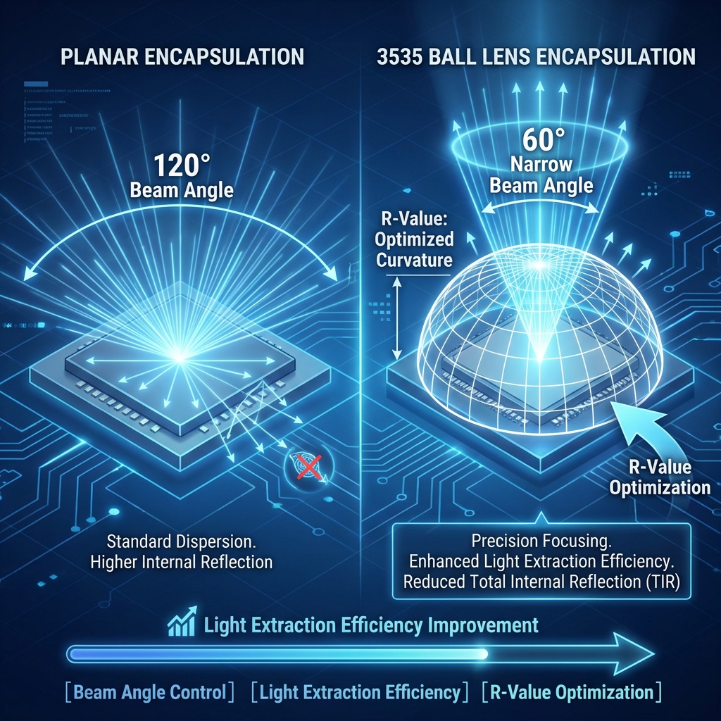 3535球头灯珠制作工艺深度解析：从材料细节到高精密封装技术