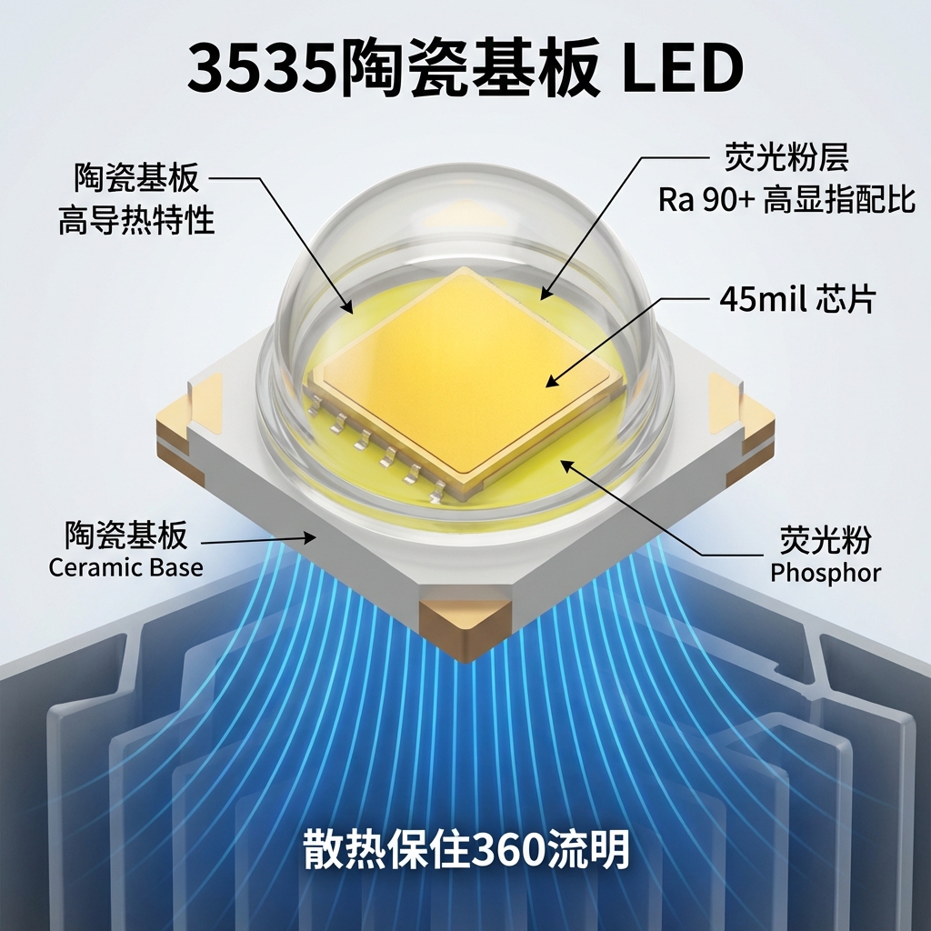 3W LED流明全解析：从360流明参数标识到光效计算的技术指南