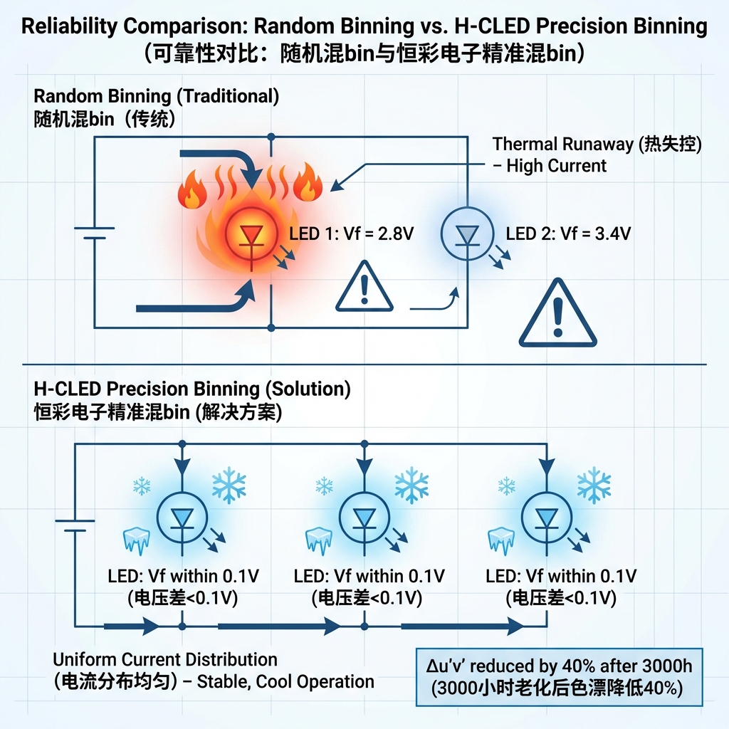 LED混bin技术全解析：如何实现色温一致性与光通量精准控制