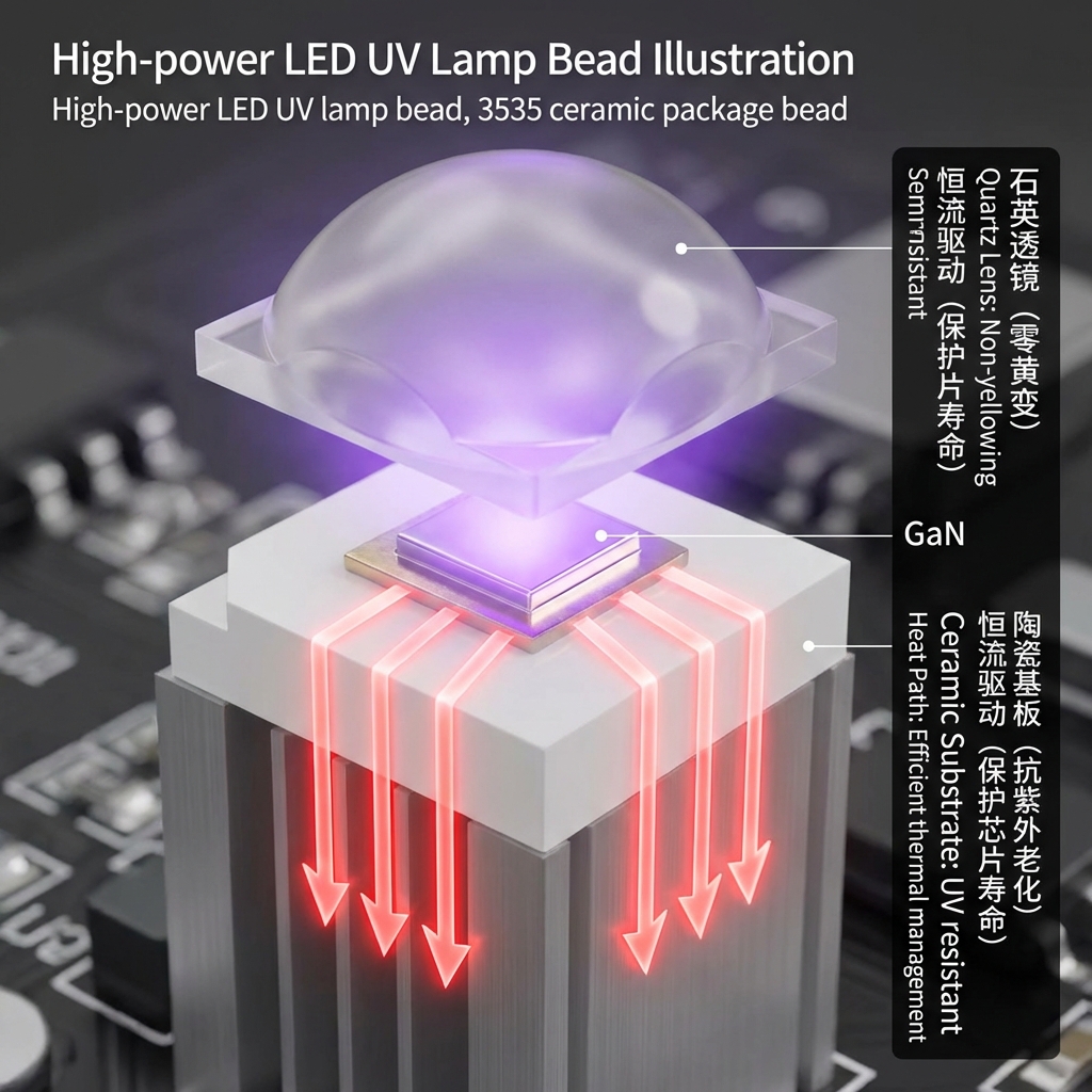365nm vs 395nm 大功率 LED 紫光灯珠：油墨固化与验钞应用的技术深度解析