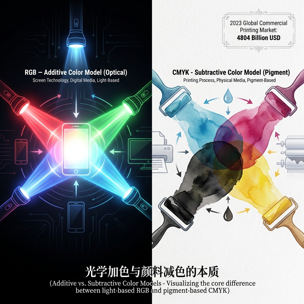 光学加色与颜料减色的本质