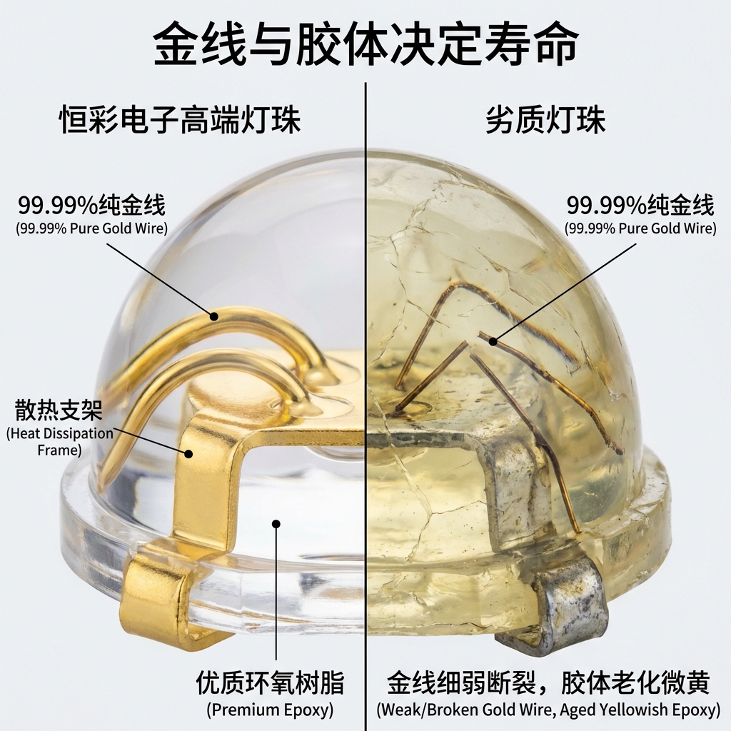 直插LED灯珠(DIP)全指南：规格型号、封装工艺与电气特性详解