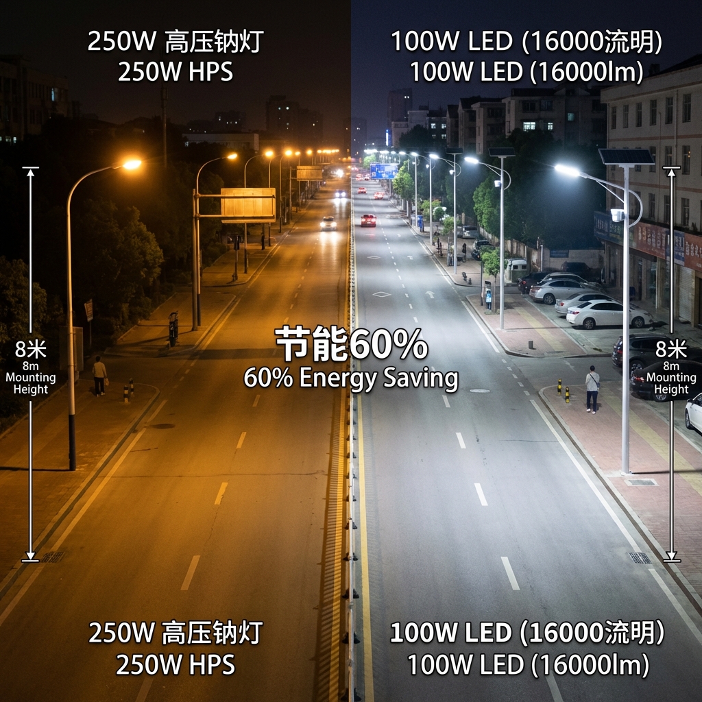 100W路灯光效大于160lm/W一定是3030灯珠吗？技术解析与光源揭秘