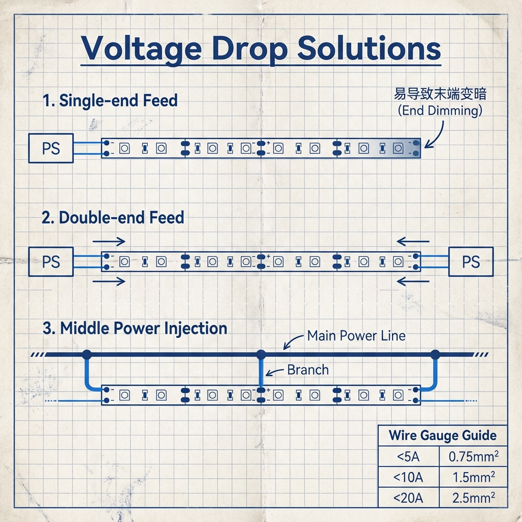 5050 LED灯珠电源匹配指南：功率计算、驱动原理与工程配置详解 (2026)