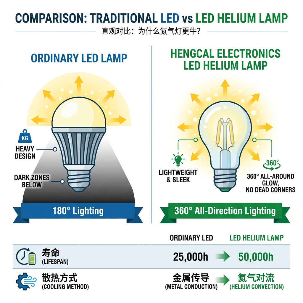 LED氦气灯生产流程：从芯片封装到氦气填充，高效散热与超长寿命的秘密
