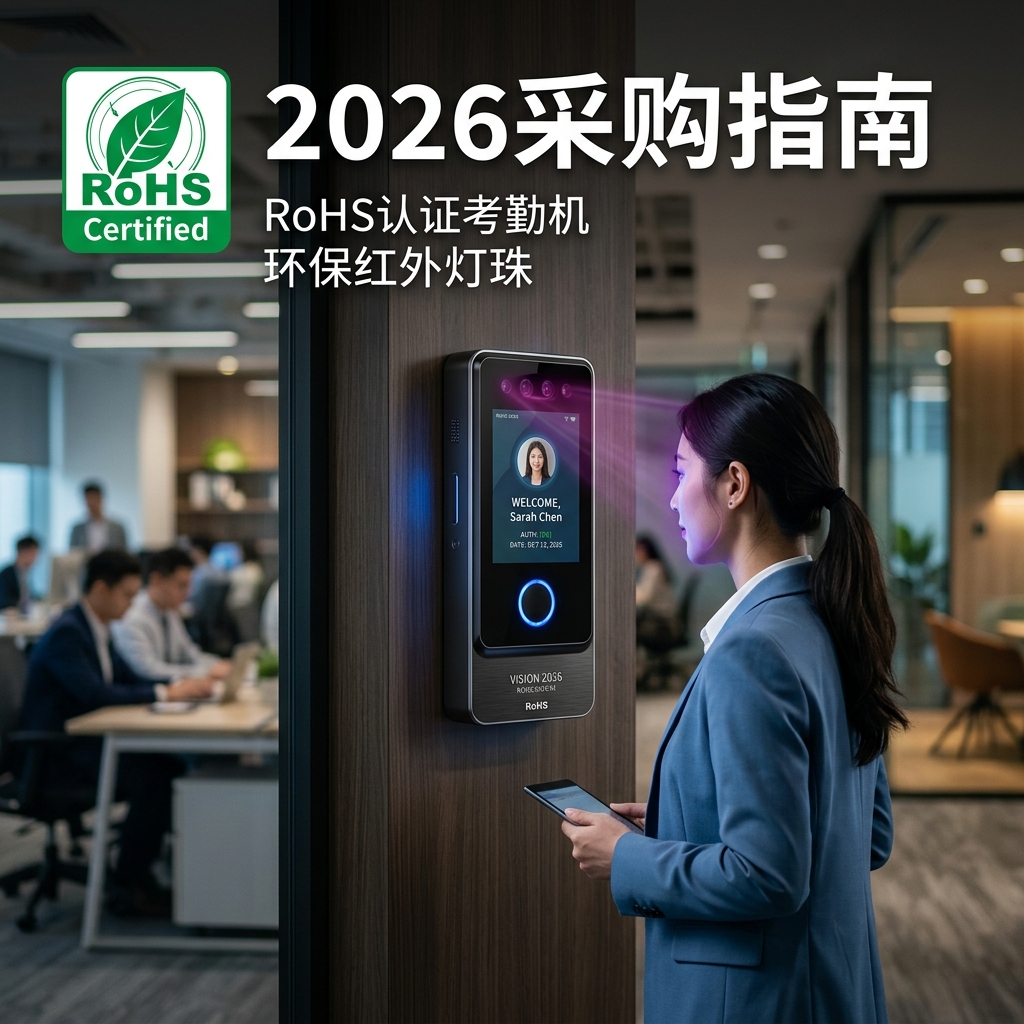 2026年智能办公环境下的RoHS认证考勤机与环保红外灯珠应用场景图