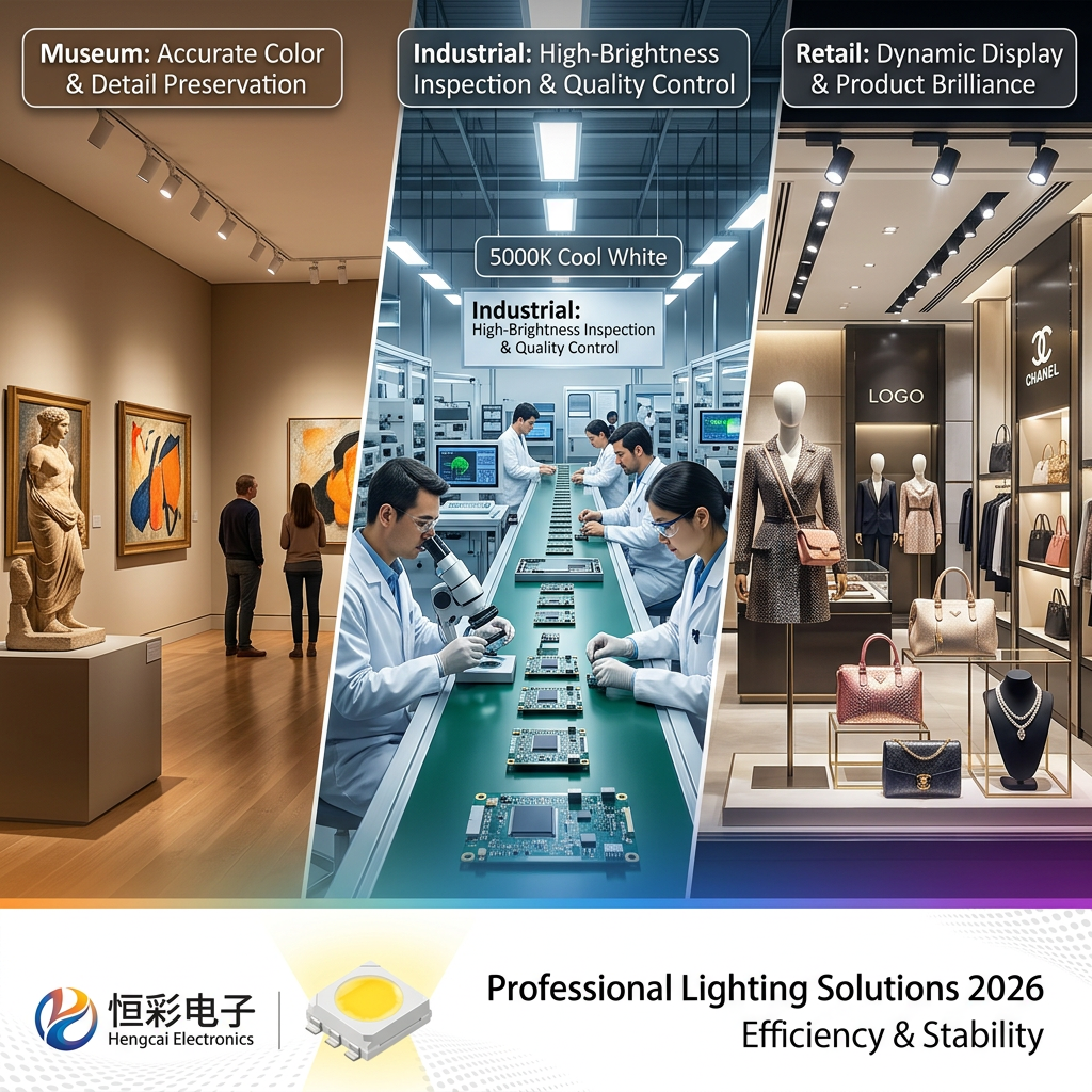 大功率5050陶瓷白光高显指LED灯珠选购指南