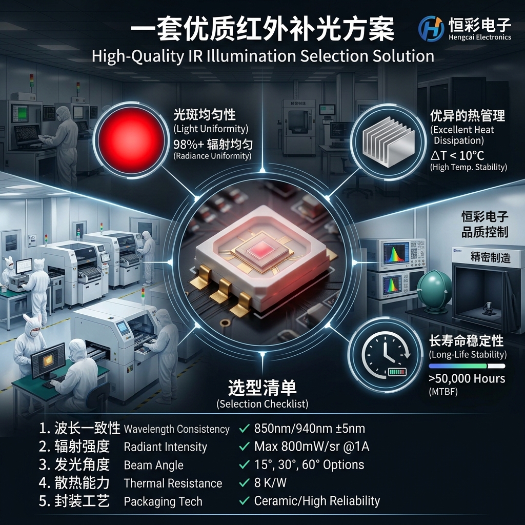 非可见光红外LED考勤机隐蔽补光是什么？一文看懂选型、波长与应用
