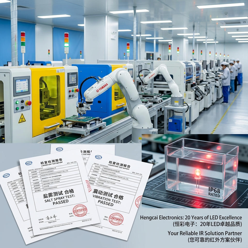 2026军规级防护红外LED灯珠：选购指南、核心应用及恒彩电子优势