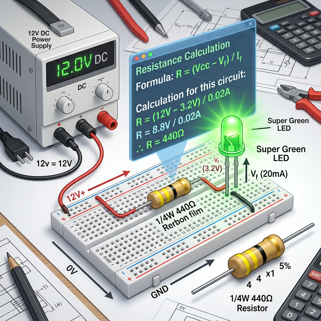 超绿色LED导通电压与V-I曲线深度解析：工程师采购必备参数应用指南