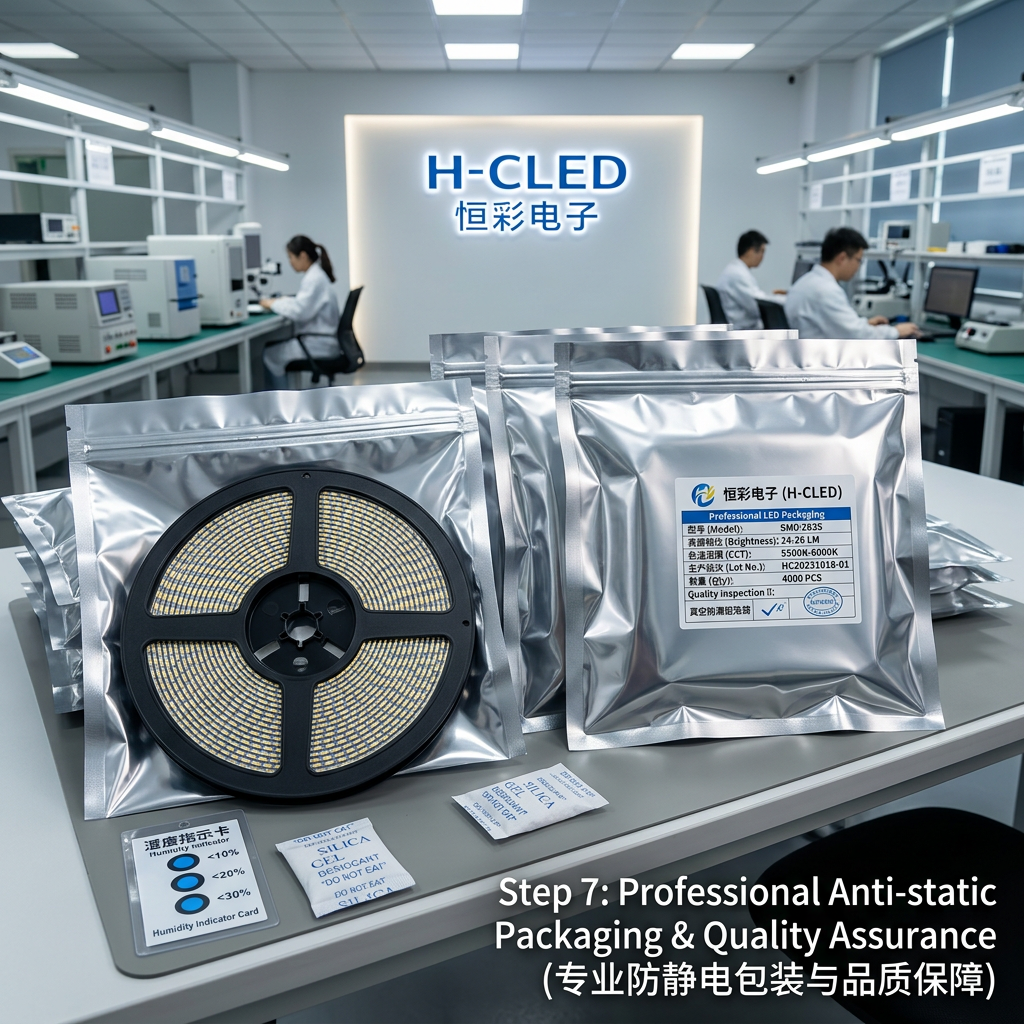 2026贴片LED灯珠主要生产工艺流程：SMD制造7大步骤与封装揭秘