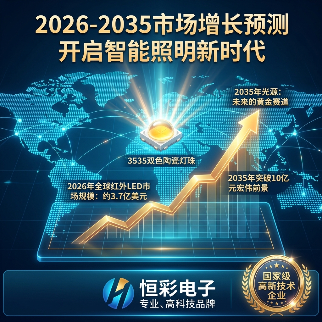 全球LED市场增长预测与行业趋势数据看板,展现恒彩电子高新技术企业实力
