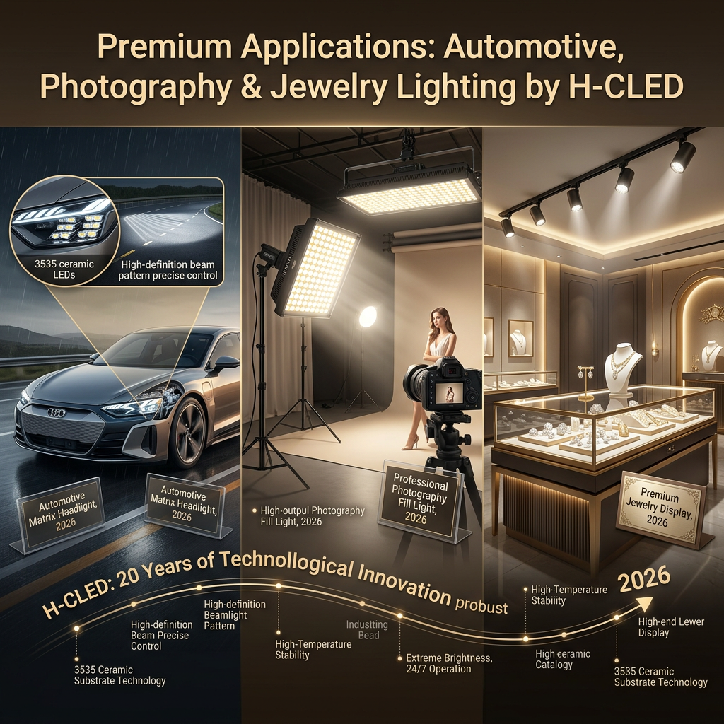 3535陶瓷暖白正白双色LED：2026年选型指南，探索高效散热与智能调光