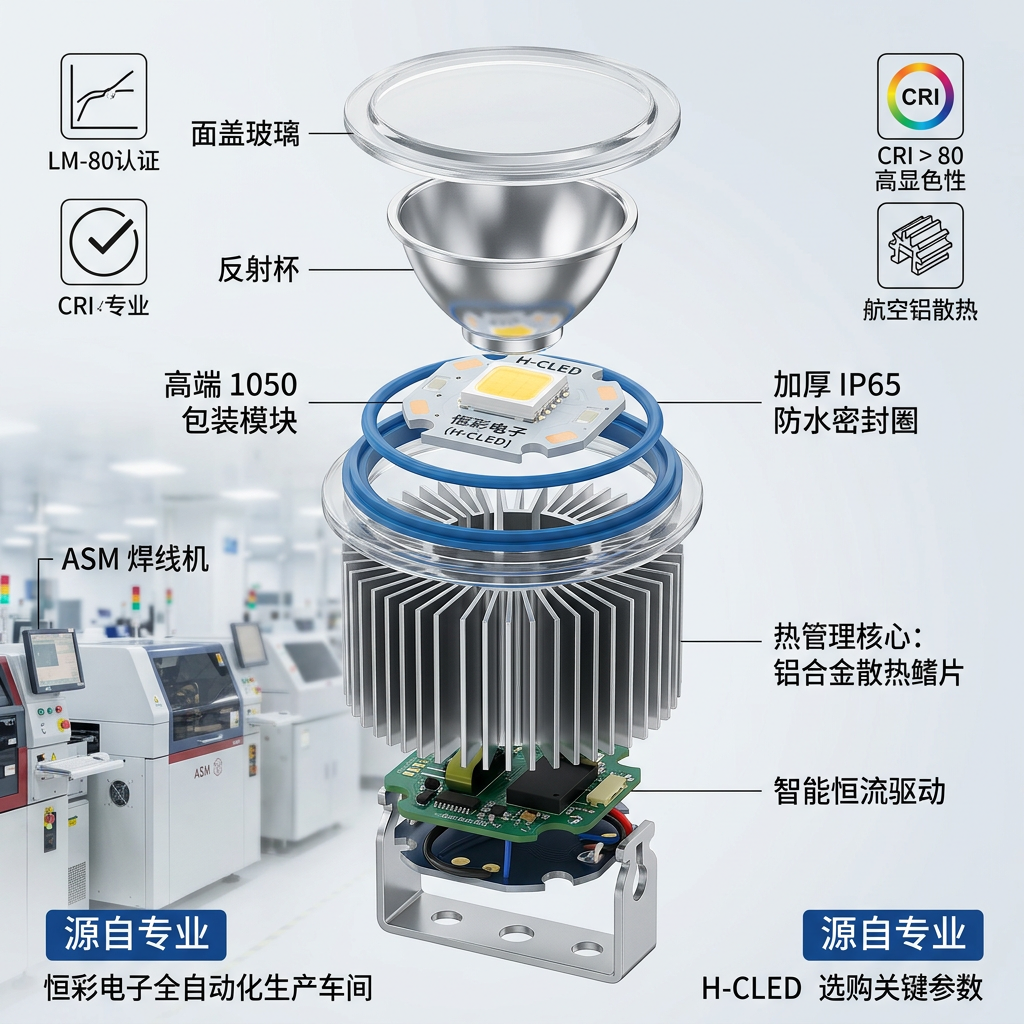 5050强光COB与XPE手电筒射灯选购指南：3W/10W功率深度解析