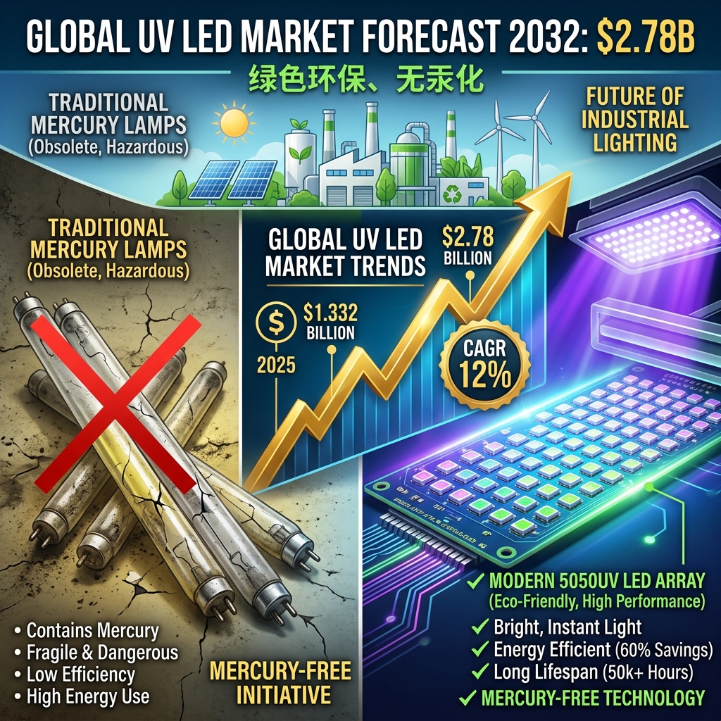 5050UV紫光紫外线LED陶瓷灯珠：2026深度解析、应用优势与选购指南