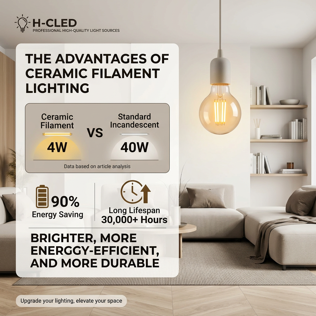 LED陶瓷灯丝原理深度解析：为何它比普通灯丝更耐用、更亮、更省电？