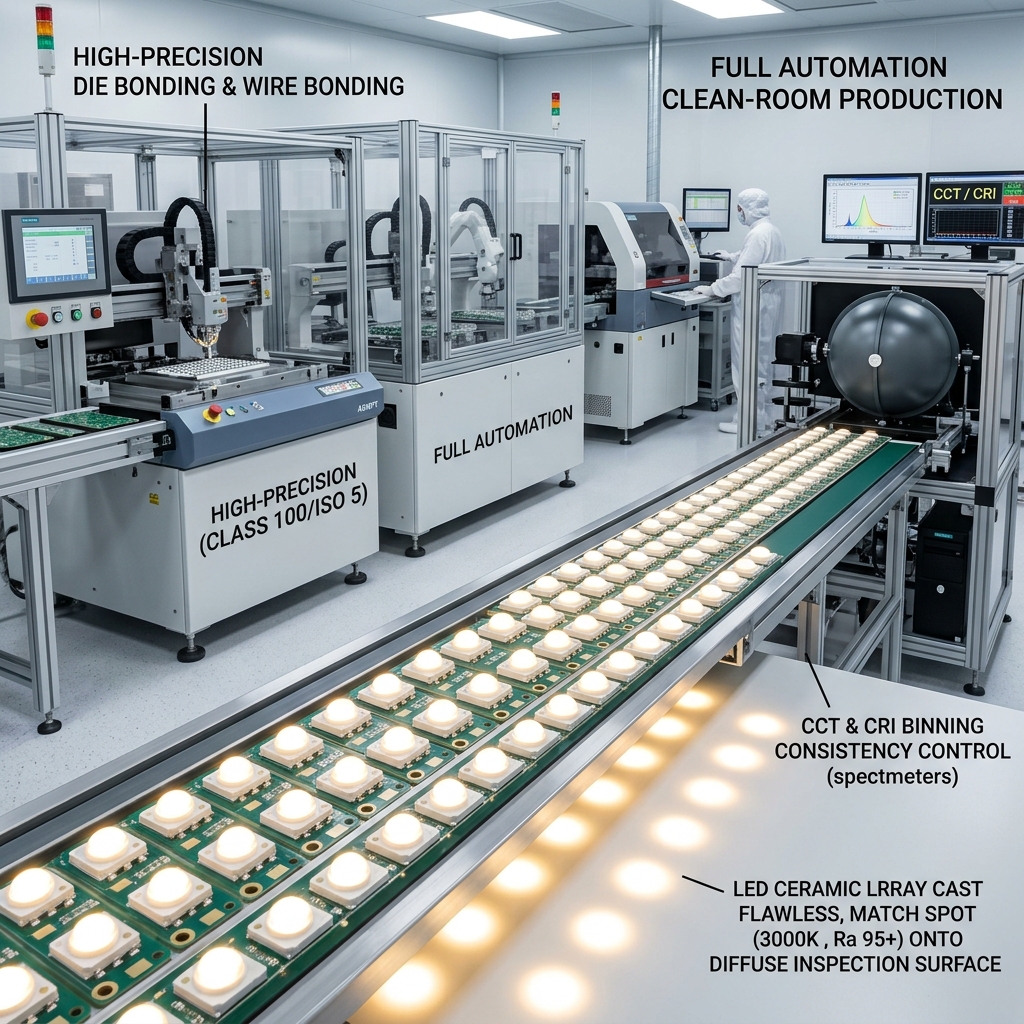 大功率陶瓷封装LED：彻底解决散热与光衰痛点，工业照明与汽车大灯的关键技术深度解析