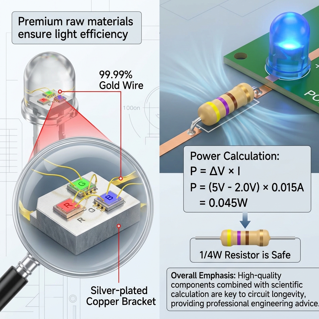 rgb三色灯电阻怎么配？一文看懂计算公式与搭配表
