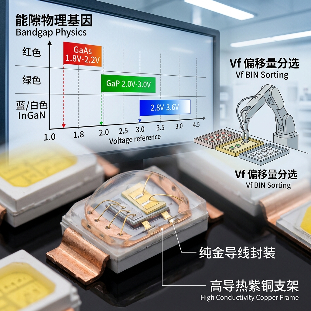 读懂 LED灯 电压电流曲线：烧毁灯珠的致命误区与恒流驱动方案