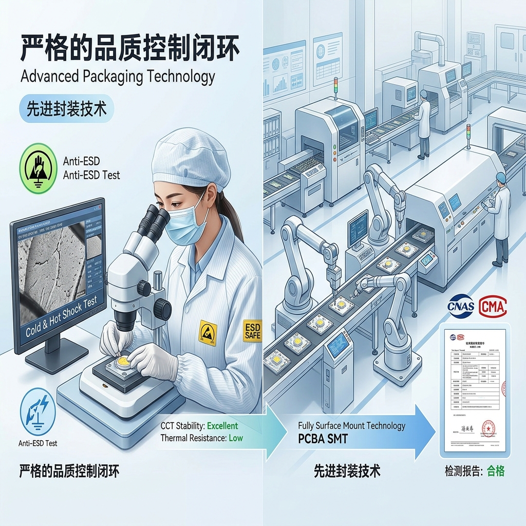 陶瓷灯珠样品测试全指南：2026核心标准、实测场景与LM-80解析