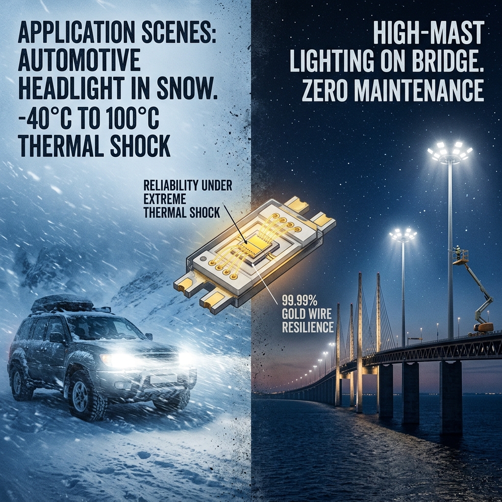为什么极限工况必须选用金线陶瓷灯珠？核心参数与选型指南