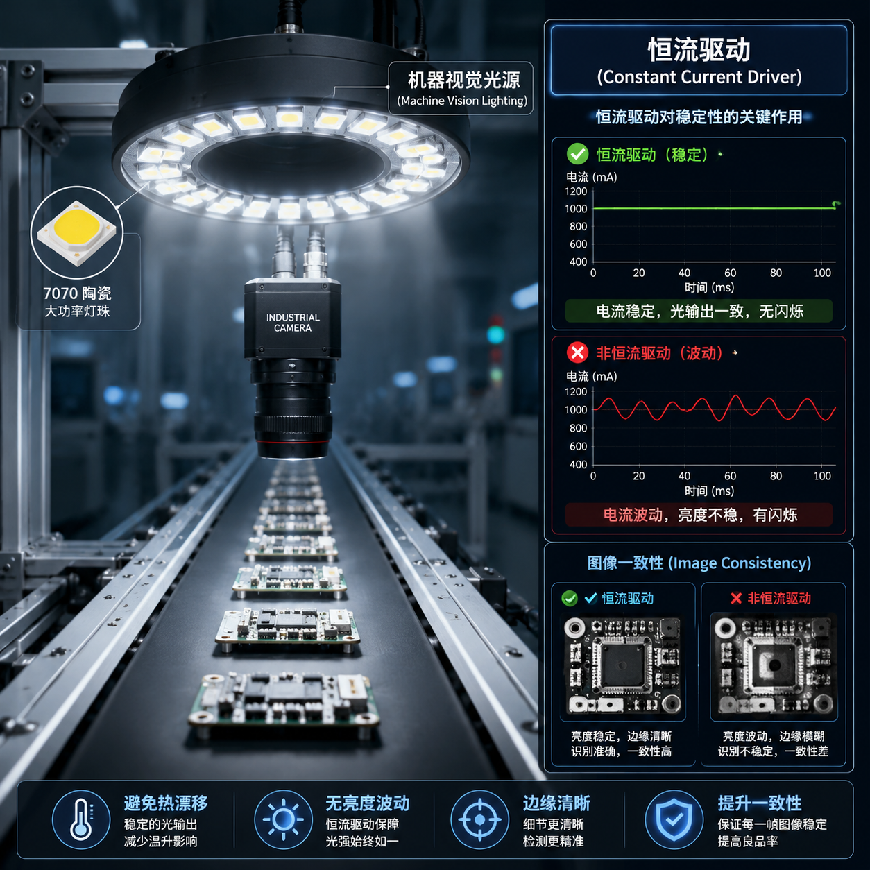 7070陶瓷大功率灯珠工作原理：发光、散热与选型一次看懂